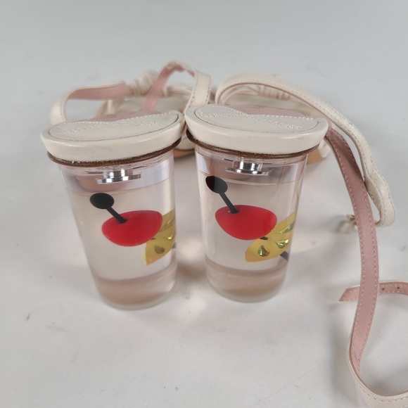 Kate Spade New York Happy Hour Sandals Womens Size 10 B Ankle Strap White $298. - Picture 6 of 9